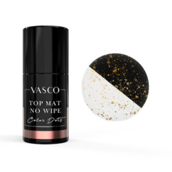 Top hybrydowy No Wipe Mat Dots Gold Vasco 7 ml