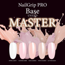 Baza hybrydowa Master Nail Grip Pro Glittered Blush Vasco 15 ml