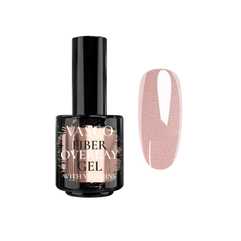 Baza hybrydowa Base Fiber Glitter Nude Vasco 15 ml